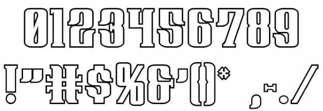 Gentleman Caller Outline Font OTHER CHARS