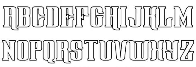 Gentleman Caller Outline Font Litere mari