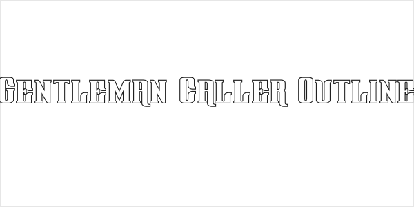 Gentleman Caller Outline Logo