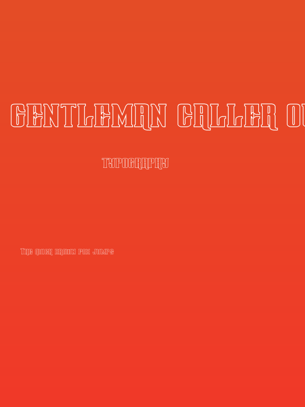 Gentleman Caller Outline Poster