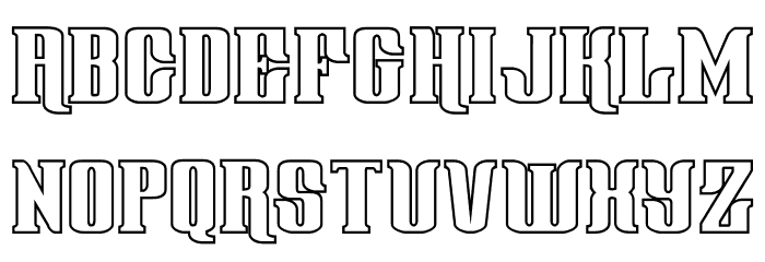 Gentleman Caller Outline Font LOWERCASE