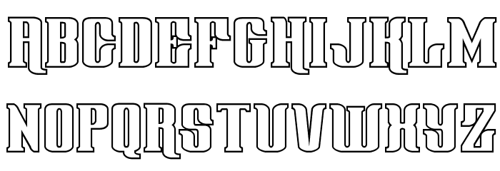 Gentleman Caller Outline Font LOWERCASE