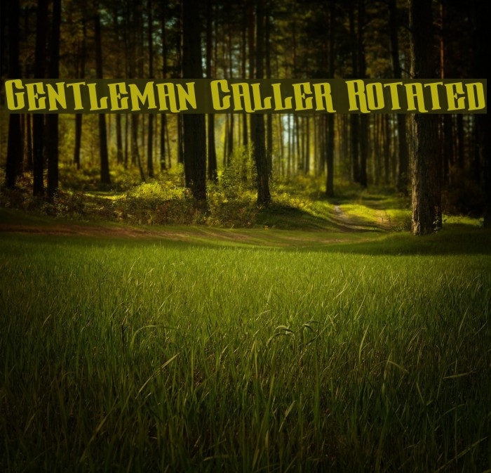 Gentleman Caller Rotated Font examples