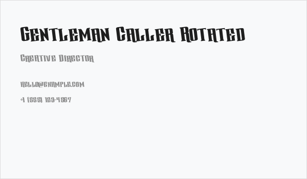 Gentleman Caller Rotated Business Card