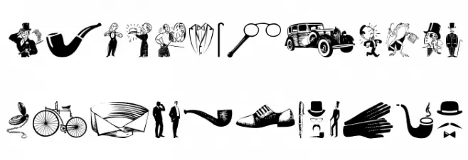 Gentleman Icons Font LOWERCASE