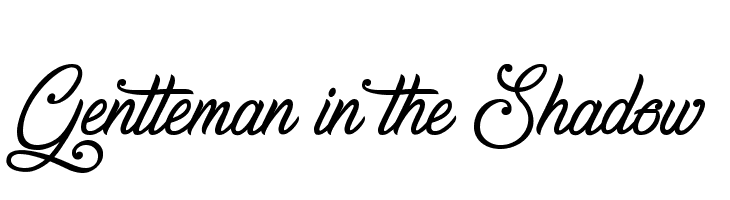 Gentleman in the Shadow  font caratteri gratis
