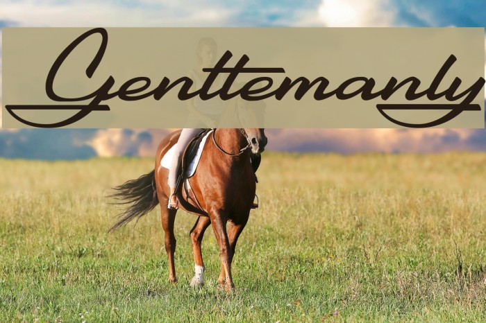 Gentlemanly Font examples