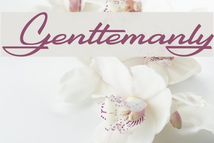 Gentlemanly Font examples