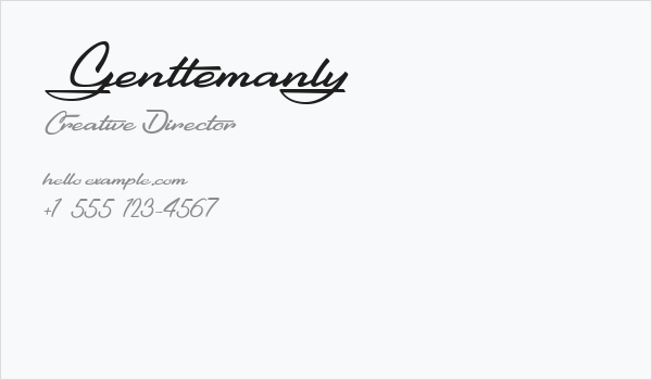 Gentlemanly Business Card