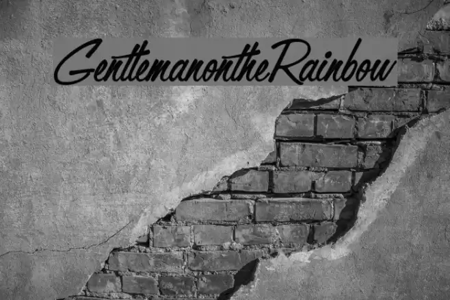 GentlemanontheRainbow Font examples