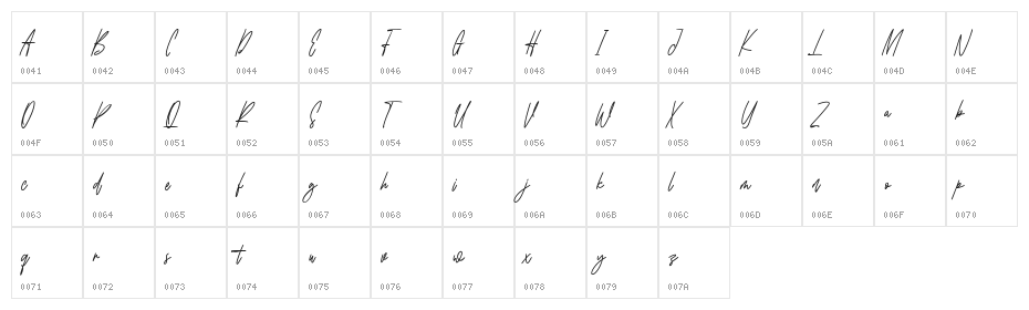 Gentlysoftly Free Regular Character Map