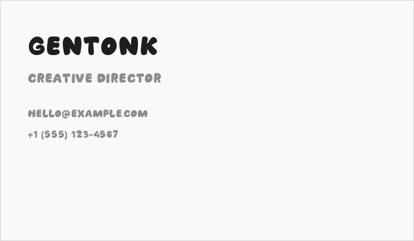 Gentonk Business Card