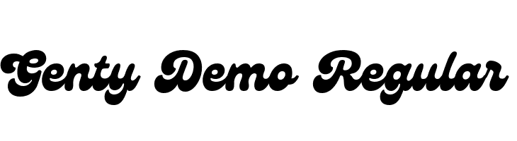Genty Demo Regular  font caratteri gratis
