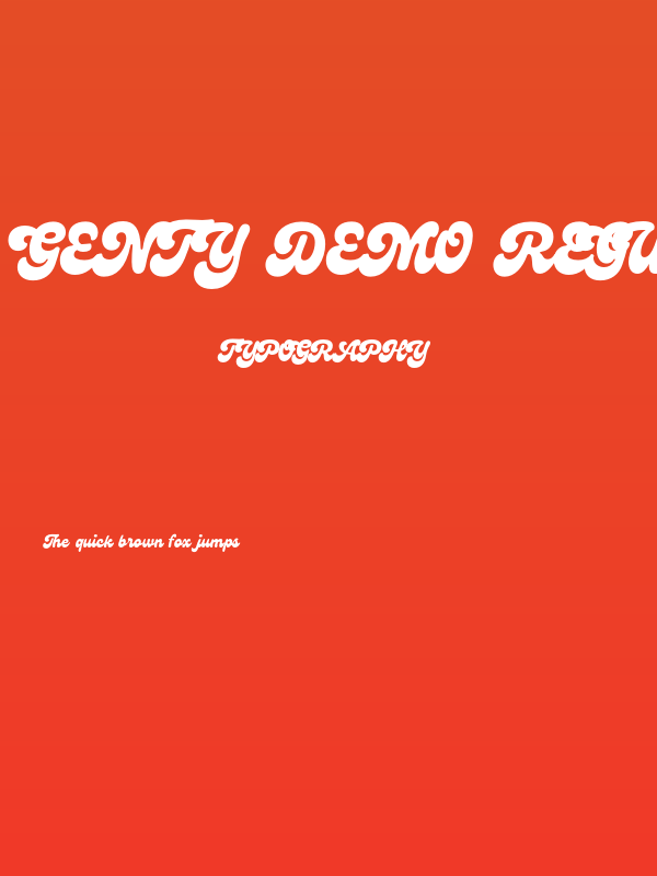 Genty Demo Regular Poster