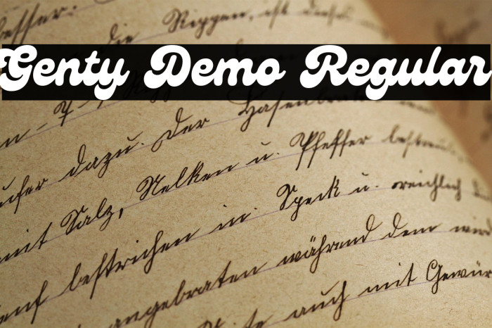 Genty Demo Regular Example 1