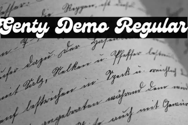 Genty Demo Regular Font examples