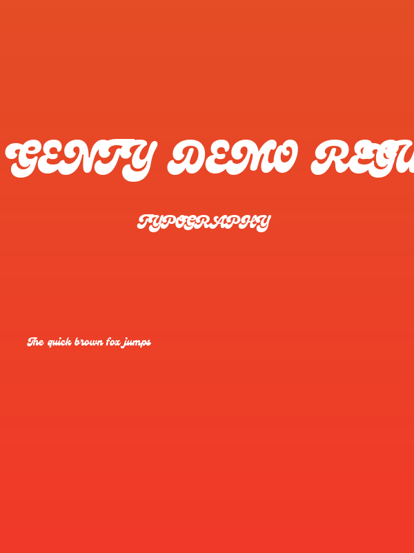 Genty Demo Regular Poster