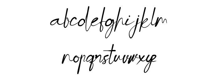Genuine Handmade Font LOWERCASE