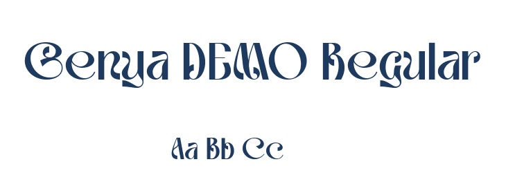 Genya DEMO Regular Font Preview