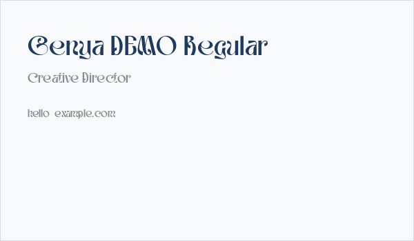 Genya DEMO Regular Business Card