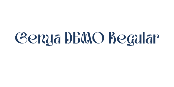 Genya DEMO Regular Logo