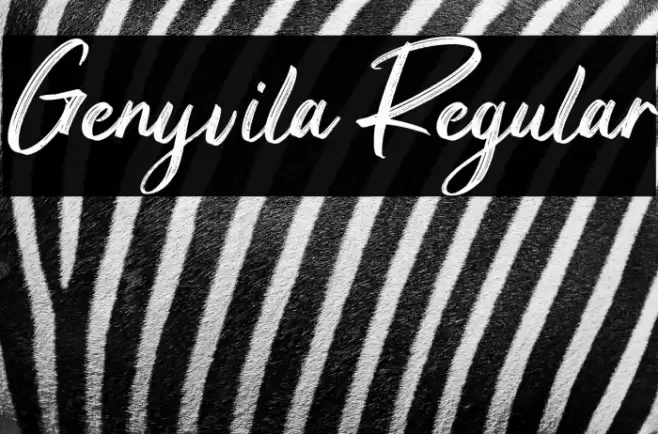 Genyvila Regular Font examples