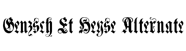 Genzsch Et Heyse Alternate Font