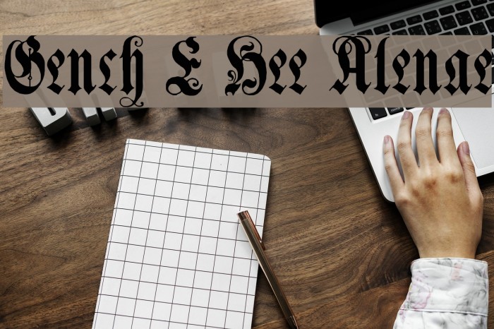 Genzsch Et Heyse Alternate Font examples
