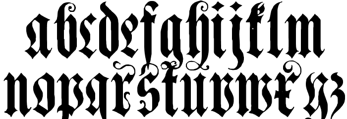 Genzsch Et Heyse Alternate Font LOWERCASE