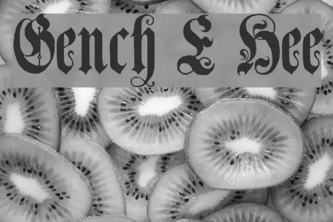 Genzsch Et Heyse フォント examples