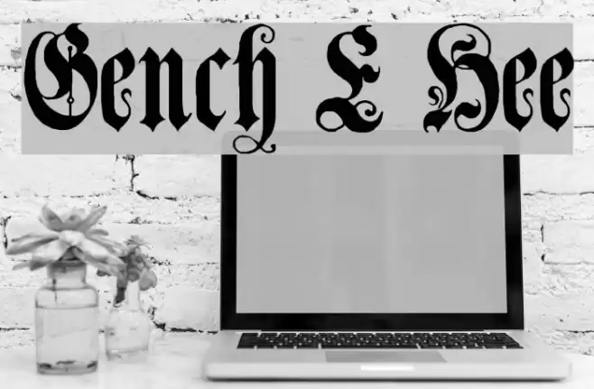 Genzsch Et Heyse フォント examples