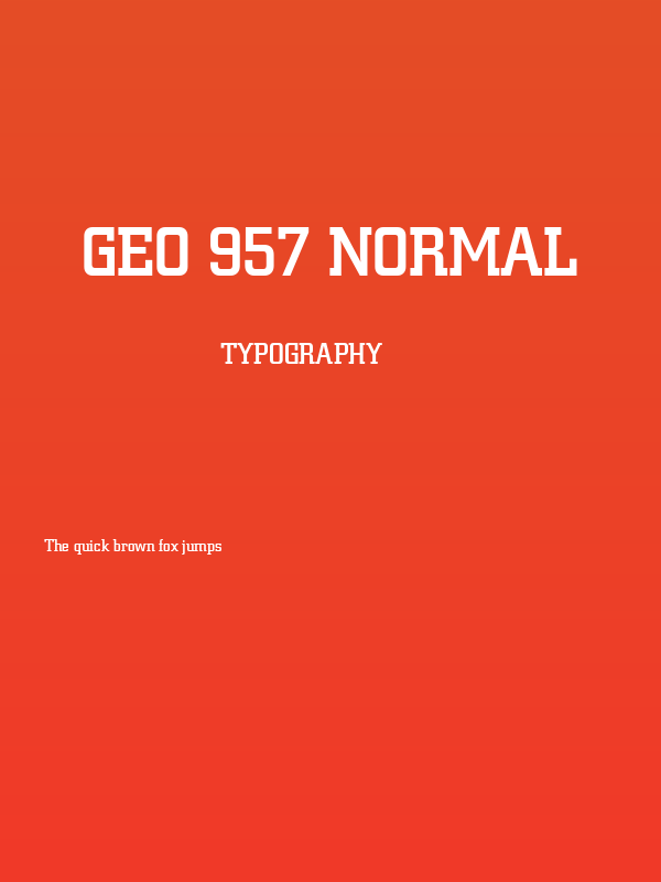 Geo 957 Normal Poster