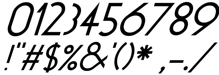 Geo Italic Font OTHER CHARS