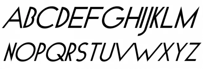 Geo Italic फ़ॉन्ट अपरकेस