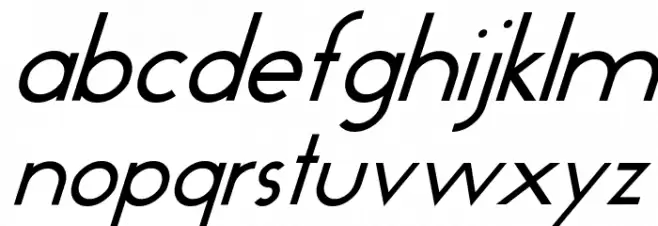 Geo Italic फ़ॉन्ट लोअरकेस