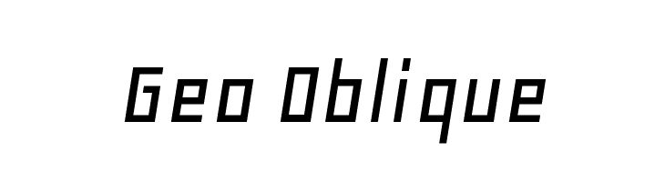 Geo Oblique Font