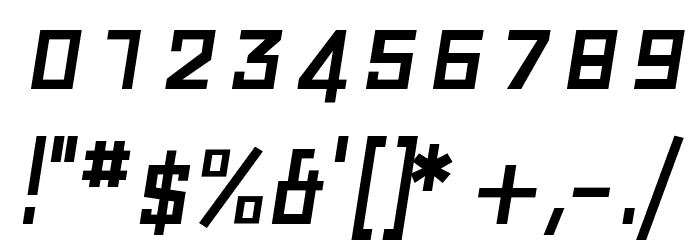 Geo Oblique Font OTHER CHARS