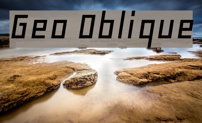Geo Oblique Font examples