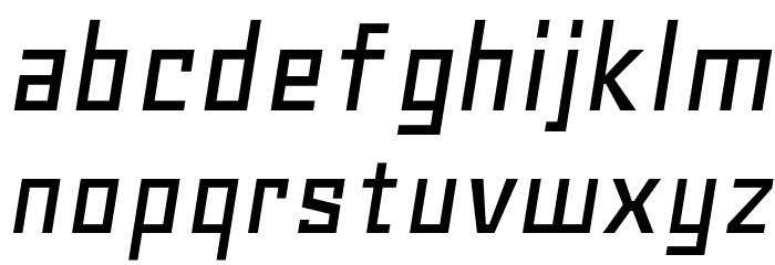 Geo Oblique Font LOWERCASE
