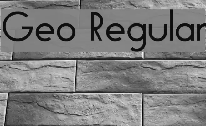 Geo Regular Font examples