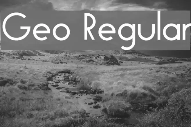 Geo Regular Font examples