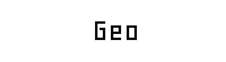Geo  フリーフォントのダウンロード
