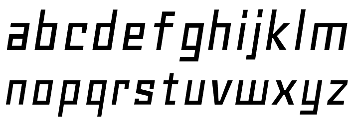 GeoOblique Font LOWERCASE