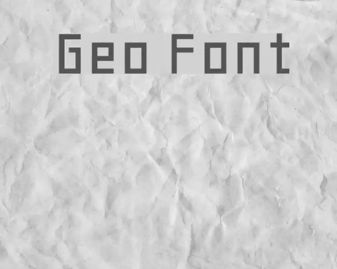 Geo Font examples