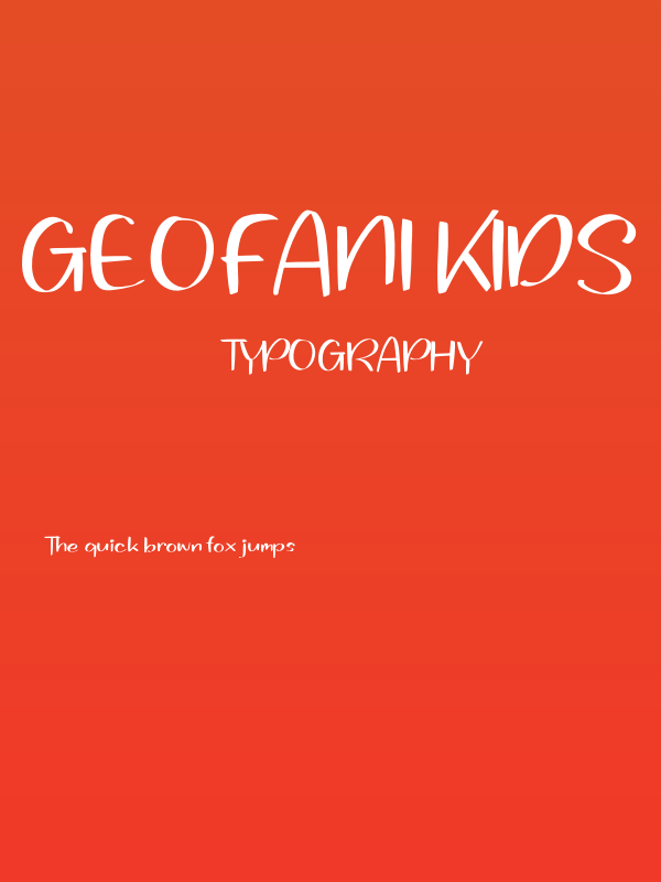 Geofani Kids Poster