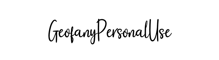 Geofany Personal Use  font caratteri gratis