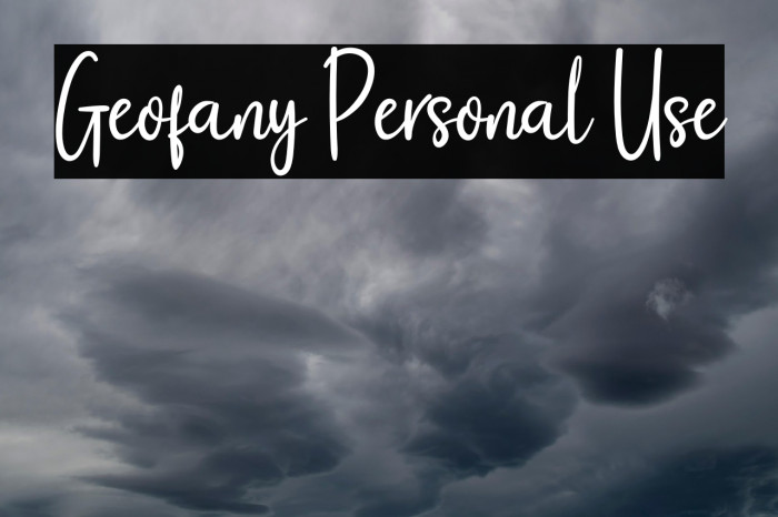 Geofany Personal Use Example 2