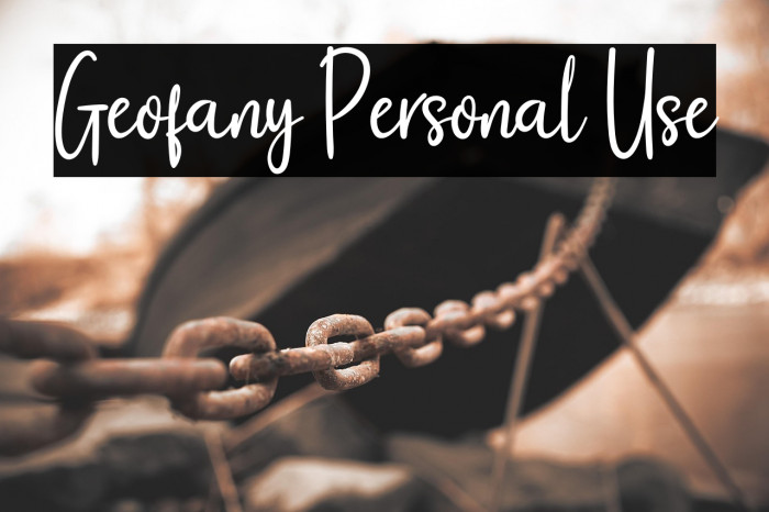 Geofany Personal Use Example 3