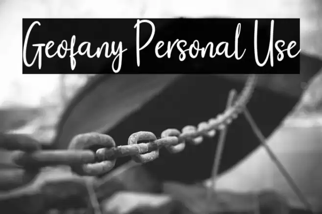 Geofany Personal Use Font examples