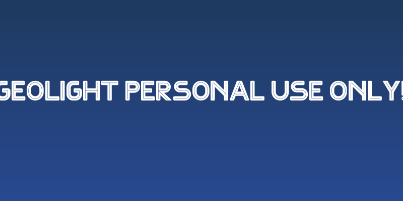 Geolight PERSONAL USE ONLY! Social Header